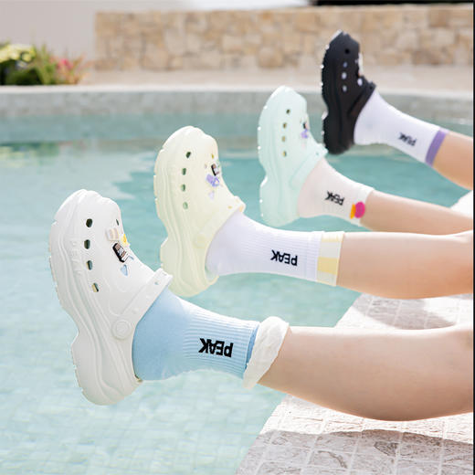 匹克态极奶酪洞洞鞋女鞋夏季新款时尚增高百搭拖鞋女ET42042L 商品图5