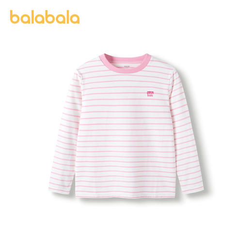 巴拉巴拉儿童长袖T恤男童秋衣上衣女童内衣棉毛衫保暖亲子打底衫 商品图4
