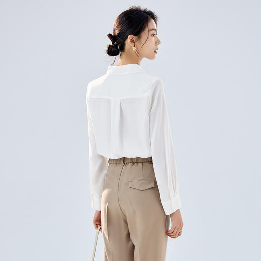 【气质简约】罗蒙女士长袖衬衫时尚有型百搭日常开衫衬衫女商务通勤 商品图5
