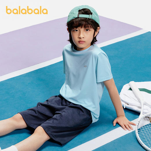 巴拉巴拉童装男童t恤新款儿童夏装短袖大童运动速干上衣印花 商品图2