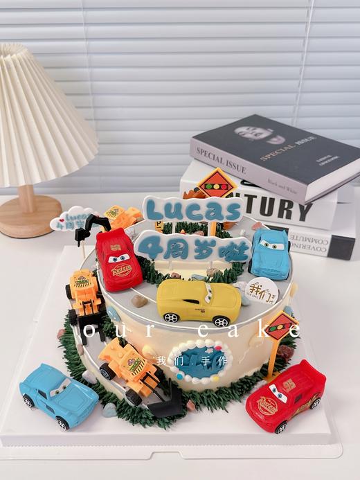 赛车/停车场/汽车总动员卡通蛋糕-低糖处理无添加 商品图1
