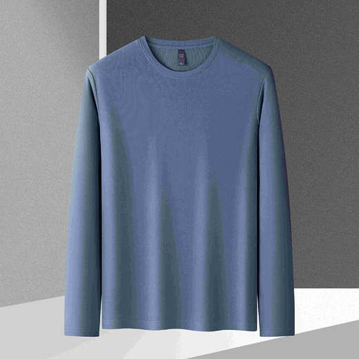 【珠地面料】罗蒙春夏圆领t恤男长袖t恤男舒适男士t恤长袖上衣男体恤 商品图8