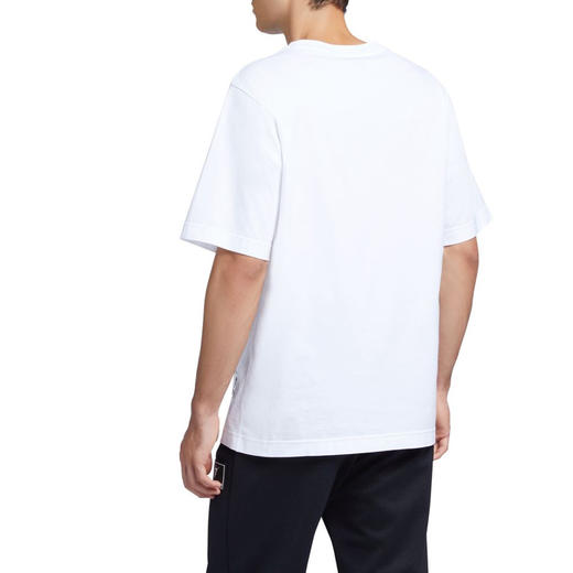 Giuseppe Zanotti 男士签名徽标贴花棉质圆领短袖T恤 白色 ERU4003002 商品图2