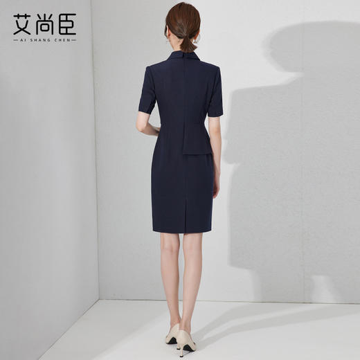 气质连衣裙遮肚显瘦春夏新款前台职业套装收腰西装美容院高端正装 商品图3