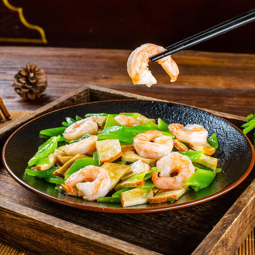 青笋香干炒虾仁 商品图0