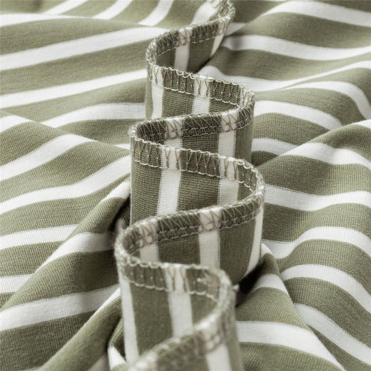 【桑蚕丝混纺】罗蒙春夏绣花胸标海魂衫t恤男长袖t恤男时尚条纹t恤长袖男 商品图9