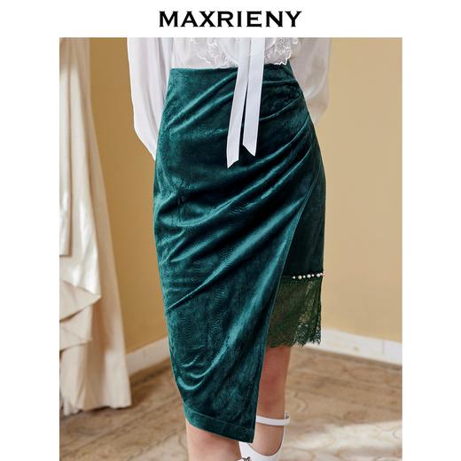MAXRIENY-复古风丝绒半身裙(货号:MC87SK550) 商品图0