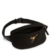 Giuseppe Zanotti 男士金属签名徽标腰包 黑色 EBU4002001 商品缩略图1