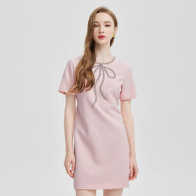 PE804斯尔丽2024新款H型小个子浪漫钉珠华丽质感面料礼服连衣裙