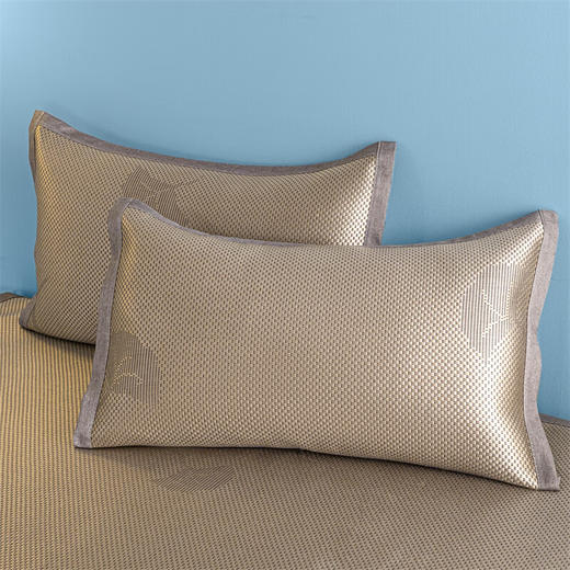 百丽安娜（Belle Anna）艾草香薰冰藤席凉席三件套-杏叶香槟 商品图3