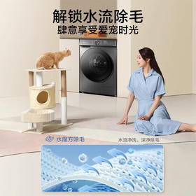 小天鹅 10KG 大容量 水魔方冷水洗 除毛洗 除螨洗 旋钮加彩屏触控 高温桶自洁 TG100V810MT