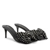 Giuseppe Zanotti 女士蝴蝶结贴花露趾穆勒鞋 黑色 E400039002 商品缩略图1