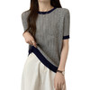 大码女装2025夏季洋气冰丝针织衫短袖T恤胖mm巨显瘦遮肚正肩上衣 商品缩略图4