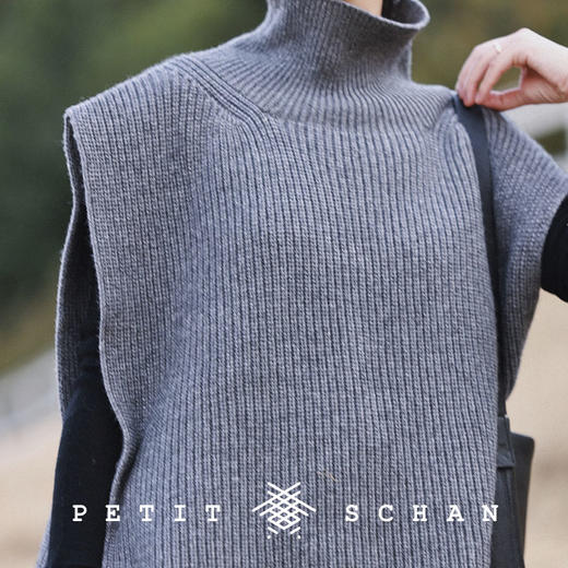 PETIT SCHAN小闪 CLO#202 Opéra 欧培拉 羊毛羊绒无袖廓形背心 商品图1