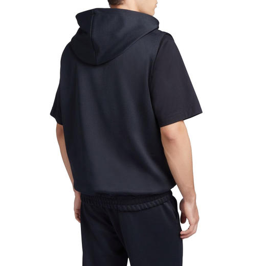 Giuseppe Zanotti 男士签名徽标贴花无袖连帽运动衫 黑色 ERU4004001 商品图2