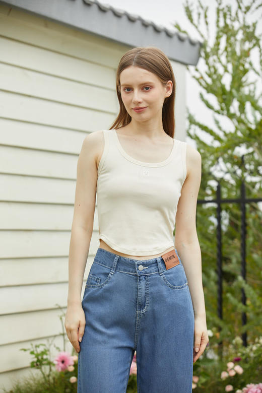 【第二件 0 元｜ 满2件 5 折】【秀黛】女时尚罗纹背心女士背心L2776011T【门店同款】 商品图1