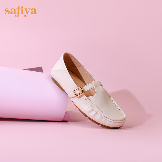 Safiya/索菲娅2024春季新款真皮T字带休闲百搭软底单鞋 SF41111086 商品图6