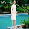 IWY/白色气质女神范儿荷叶边西装外套包臀裙时尚套装春季套裙CS1852 商品缩略图3