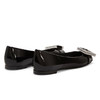 Giuseppe Zanotti 女士银色金属大扣平底鞋 黑色 E460017002 商品缩略图1