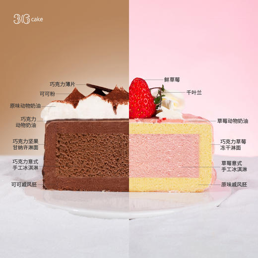 黑巧莓莓双拼冰淇淋蛋糕，可选1.5磅「此东莞、佛山不配送」 商品图2