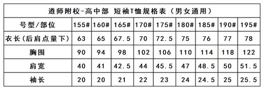遵师附校-短袖T恤 商品图5