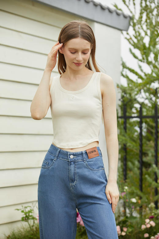 【第二件 0 元｜ 满2件 5 折】【秀黛】女时尚罗纹背心女士背心L2776011T【门店同款】 商品图3