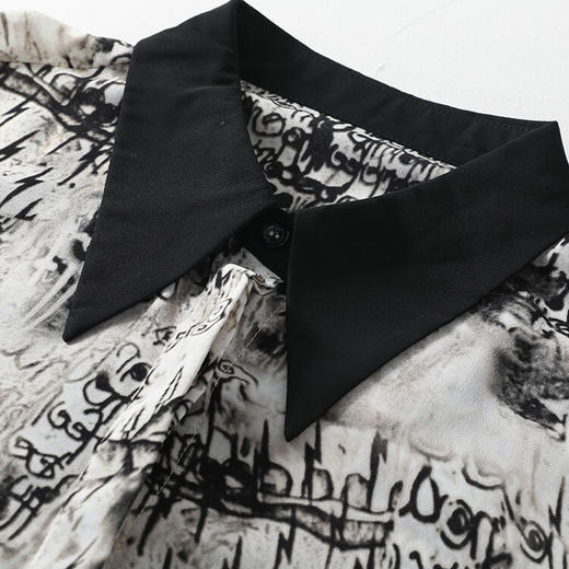 QY 18709新款通勤衬衫洋气显瘦翻领长袖上衣 商品图3