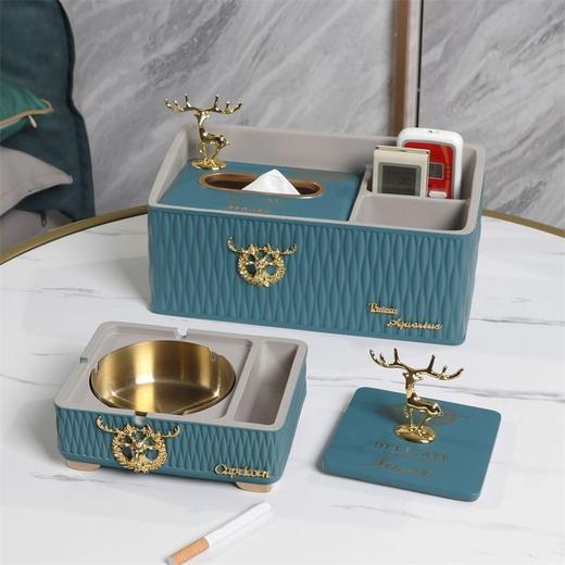 创意轻奢多功能纸巾盒简约客厅抽纸遥控器收纳茶几装饰纸抽盒摆件 商品图2