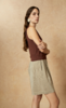 Cortana 灰绿条纹CLEO丝麻短裤 商品缩略图2