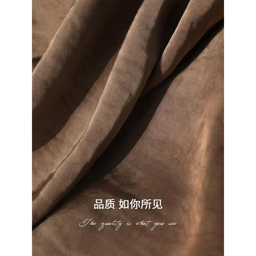 COCOBELLA围裹式丝光缎面连衣裙春夏轻奢风法式茶歇裙FR3010 商品图4