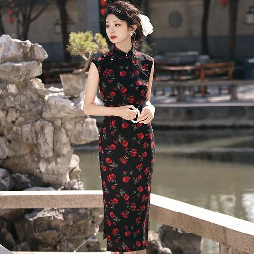 改良无袖新中式年轻款复古风中式小个子日常旗袍MYJ 商品图1