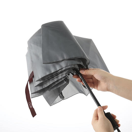 TAYOHYA经典三折手动伞灰色品质伞骨稳固使用 商品图2