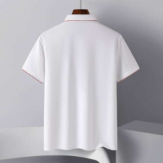 【含桑蚕丝&亚麻】罗蒙夏季男士t恤短袖polo衫舒适polo衫男短袖 商品图3