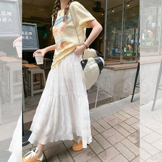 <曾小咸推荐>【街拍爱豆】黄色T恤+裙子 商品图1