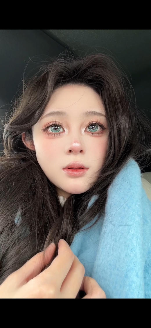 【大直径】PFGIRLCON-梵月冰蓝-14.5mm【半年抛 0-800度 含有525/575】着色13.8mm 商品图2