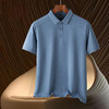 【含桑蚕丝&亚麻】罗蒙夏季休闲男士t恤短袖polo衫商务polo衫男 商品缩略图10