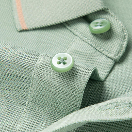 14LP50218【含桑蚕丝&亚麻】罗蒙夏季商务男polo衫休闲男士t恤短袖polo衫 商品图7