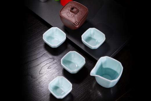 紫气东来·四方如意紫砂青瓷茶具套礼 商品图0