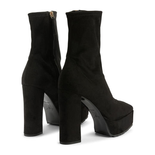 Giuseppe Zanotti 女士GZ金属徽标高跟靴 黑色 I370001003 商品图2