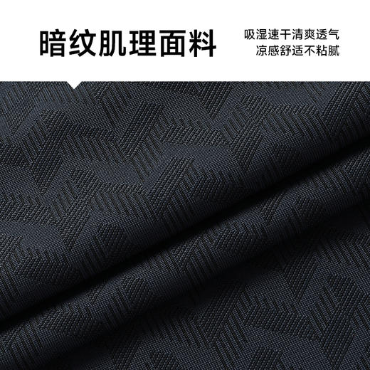 【V领】【冰丝高弹】【新款DWP】大依优型大码条纹短袖T恤加肥加大男士大号弹力透气舒适夏季半袖 商品图3