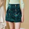 MAXRIENY祖母绿裙裤2022秋季复古丝绒裙气质短裙显瘦MC87PA543G80 商品缩略图0