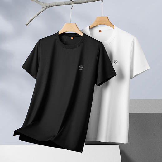 【新款DDP】大依优型大码短袖T恤圆领加肥加大男士大号弹力透气舒适夏季半袖透气 商品图1