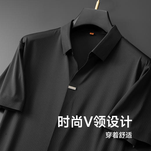 【冰丝高弹】【新款DDP】大依优型大码短袖Polo衫翻领衬衫加肥加大男士大号弹力透气舒适夏季半袖透气 商品图2