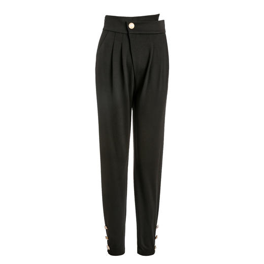 MAXRIENY黑色哈伦裤女夏季简约休闲裤宽松长裤子MC87PA279A90 商品图4