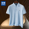 【含桑蚕丝&亚麻】罗蒙夏季男士t恤短袖polo衫商务休闲polo衫男 商品缩略图0