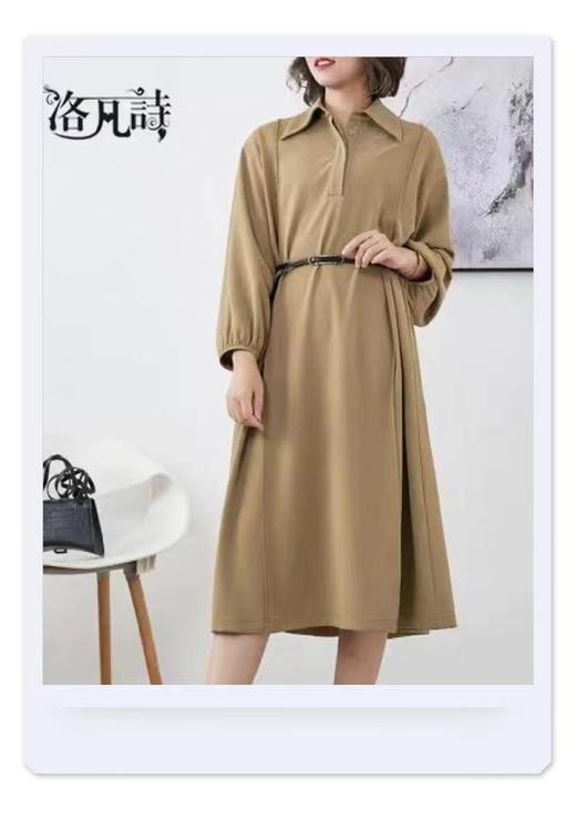 七夕福利-NO退-洛系列-（无腰带） 宽松版型/高端气质宽松连衣裙812-喜出 商品图5