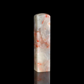 孤品015481:昌化石软地鸡血石方章-1.5*1.5*6.6cm