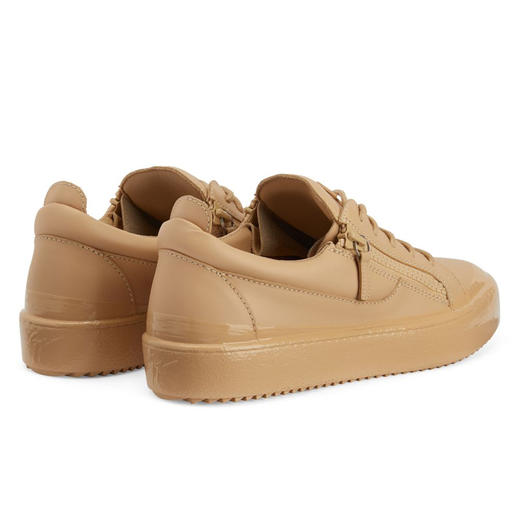 Giuseppe Zanotti 男士金属签名徽标低帮运动鞋 卡其色 RM30002009 商品图2