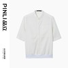 PINLI品立2024夏季新款商务休闲纯色衬衣男士五分半袖衬衫潮上衣B242113026 商品缩略图5
