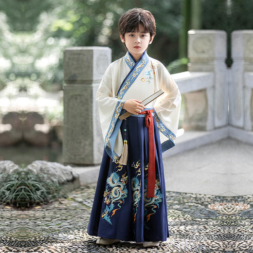 汉服男童2024春秋款改良原创儿童古装中国风古装公子王爷演出 商品图2